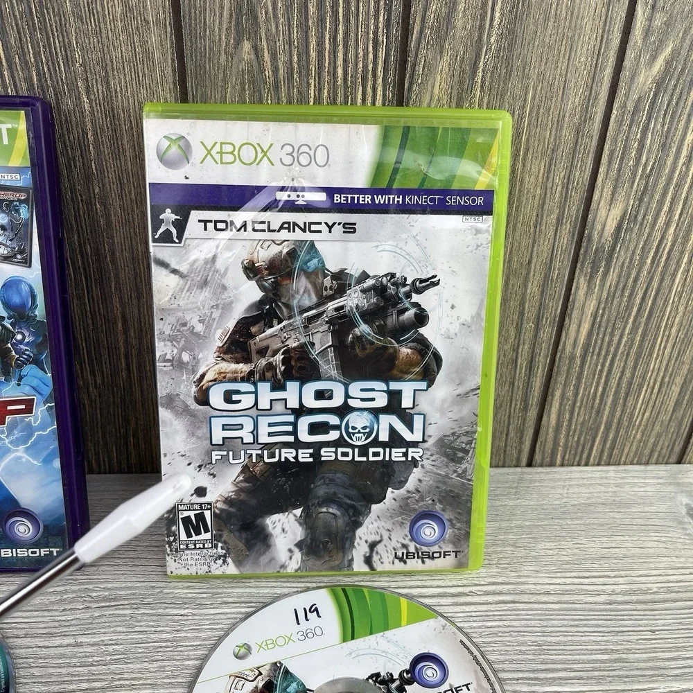 Lot of 3 Microsoft Xbox 360 Kinect Games, Tom Clancy's, Power Up Heroes